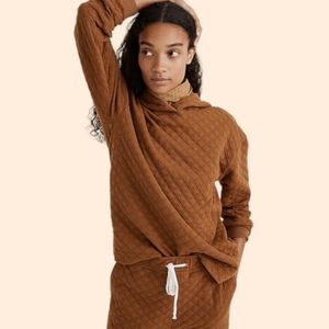 Madewell Quilted Brown Hoodie